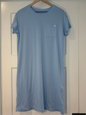 Gap Body Light Blue Women’s Soft T-Shirt Dress with Pocket